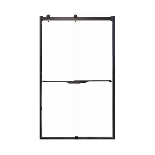 Samuel Mueller Brevity 48-in X 80-in By-Pass Shower Door with 5/16-in Clear Glass and Juliette Handle, Matte Black