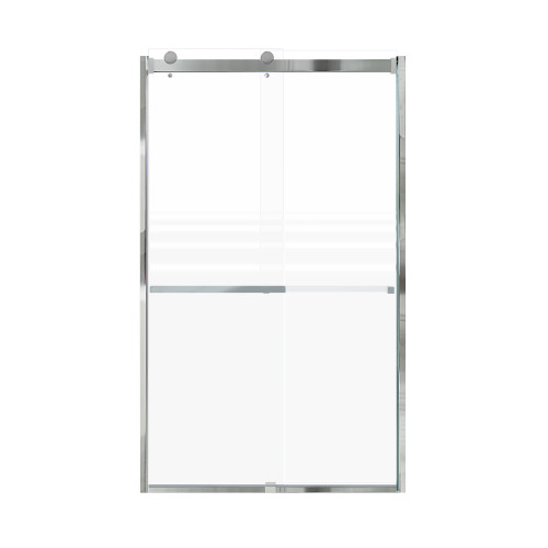 Samuel Mueller Brevity 48-in X 80-in By-Pass Shower Door with 5/16-in Frost Glass and Sampson Handle, Polished Chrome