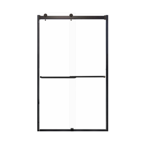 Samuel Mueller Brevity 48-in X 80-in By-Pass Shower Door with 5/16-in Clear Glass and Contour Handle, Matte Black