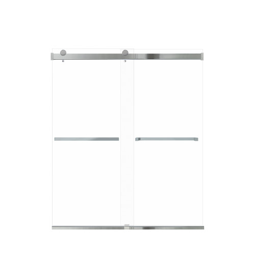 Samuel Mueller Brevity 60-in X 70-in By-Pass Shower Door with 5/16-in Clear Glass and Sampson Handle, Polished Chrome