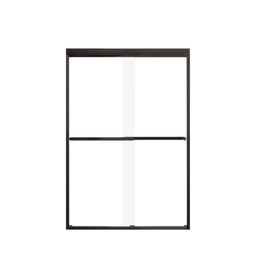 Samuel Mueller Franklin 48-in X 70-in By-Pass Shower Door with 5/16-in Clear Glass and Royston Handle, Matte Black