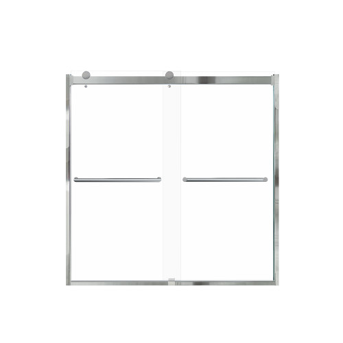 Samuel Mueller Brevity 60-in X 62-in By-Pass Bathtub Door with 5/16-in Clear Glass and Tyler Handle, Polished Chrome