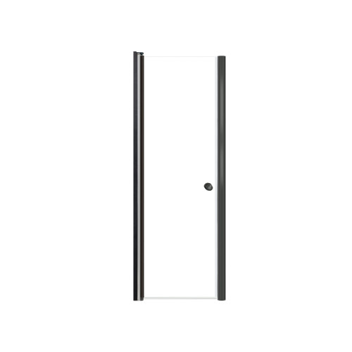 Samuel Mueller Lydia 24-in X 70-in Pivot Shower Door with 1/4-in Clear Glass and Contour Handle, Matte Black
