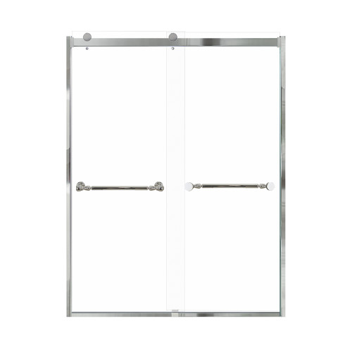 Samuel Mueller Brevity 60-in X 80-in By-Pass Shower Door with 5/16-in Clear Glass and Nicholson Handle, Polished Chrome