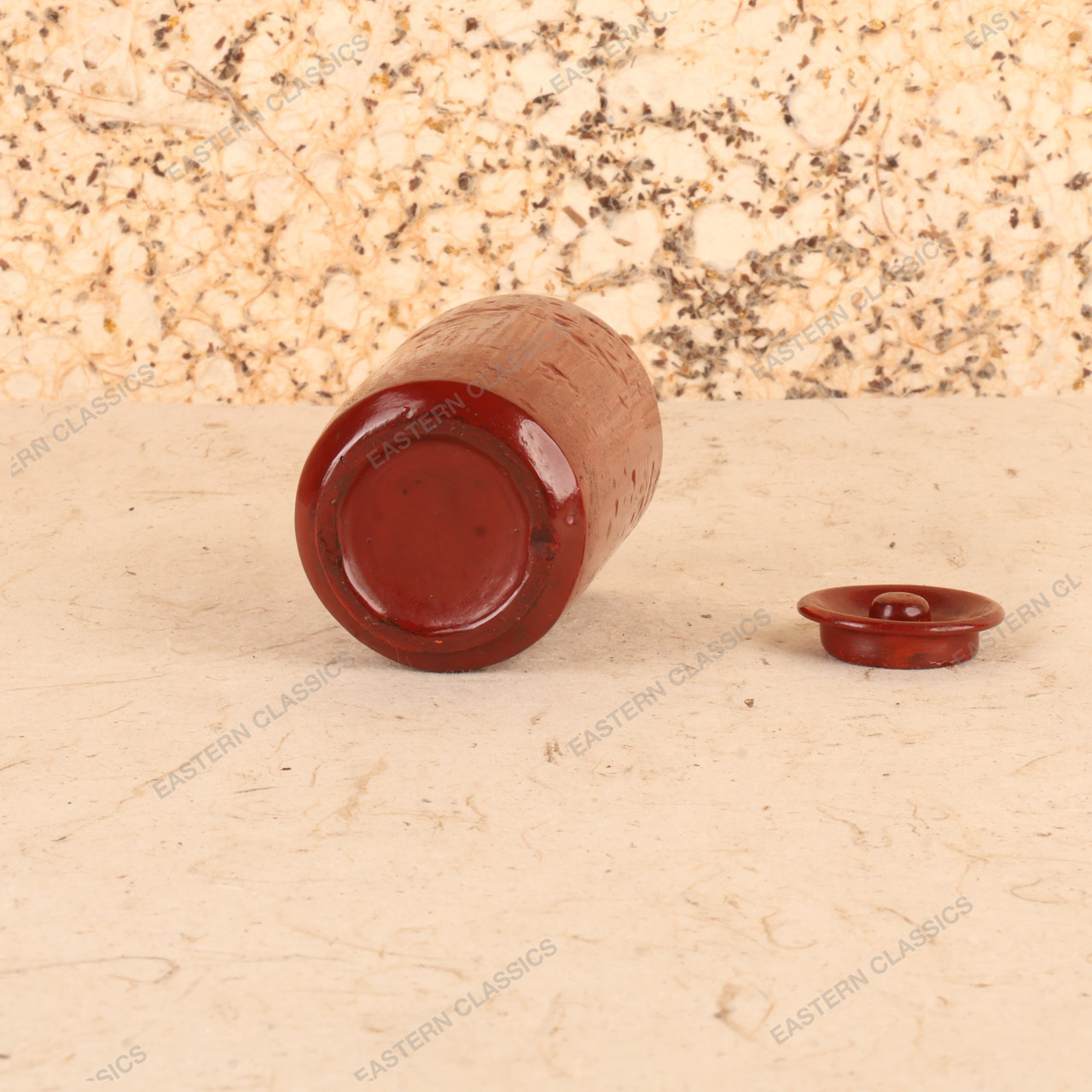 Vintage Japanese Lidded Clay Canister, Late Showa 1966-1989 | SKU