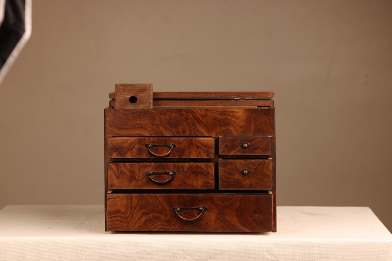 Vintage Japanese Sewing Box / Haribako (22S527)