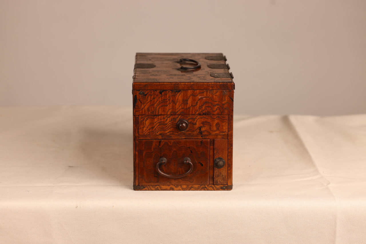 Vintage Japanese Kakesuzuri Ink Box with a mini abacus (23F-67-4)