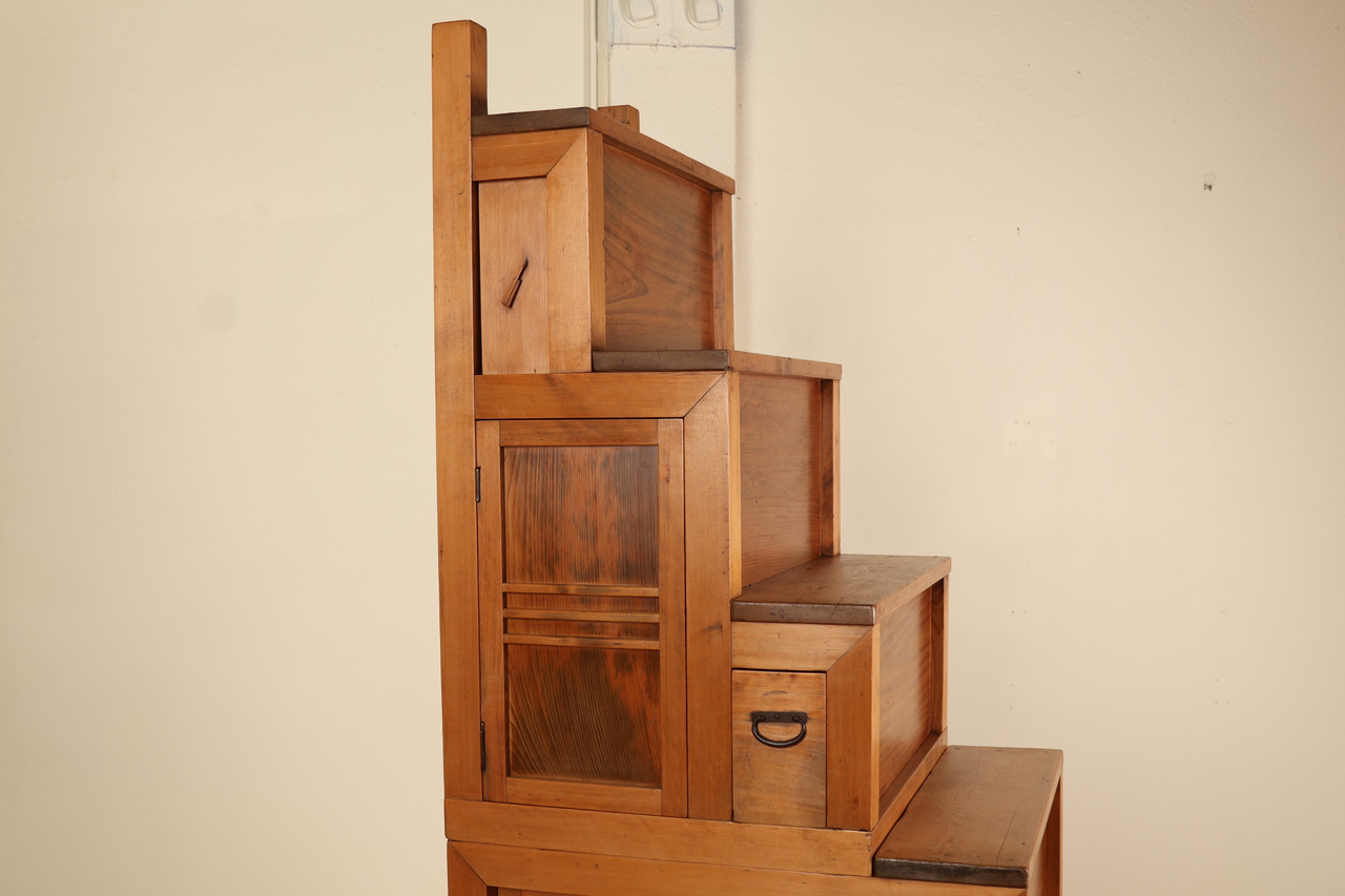 Antique Japanese Kaidan Tansu Step Chest 2 Section (23O-J3)