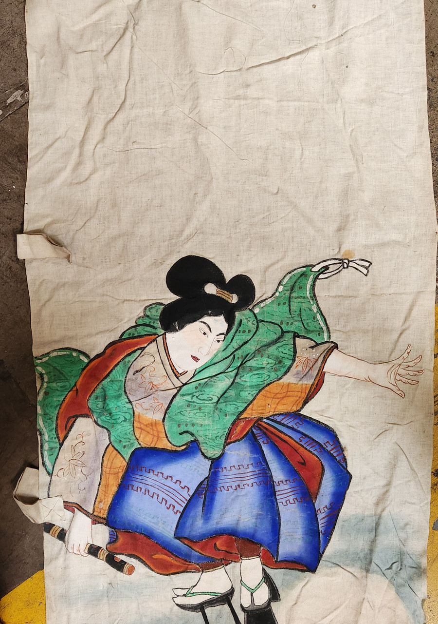 Vintage Japanes Boy's Day Banner Flag (23O-299-3)