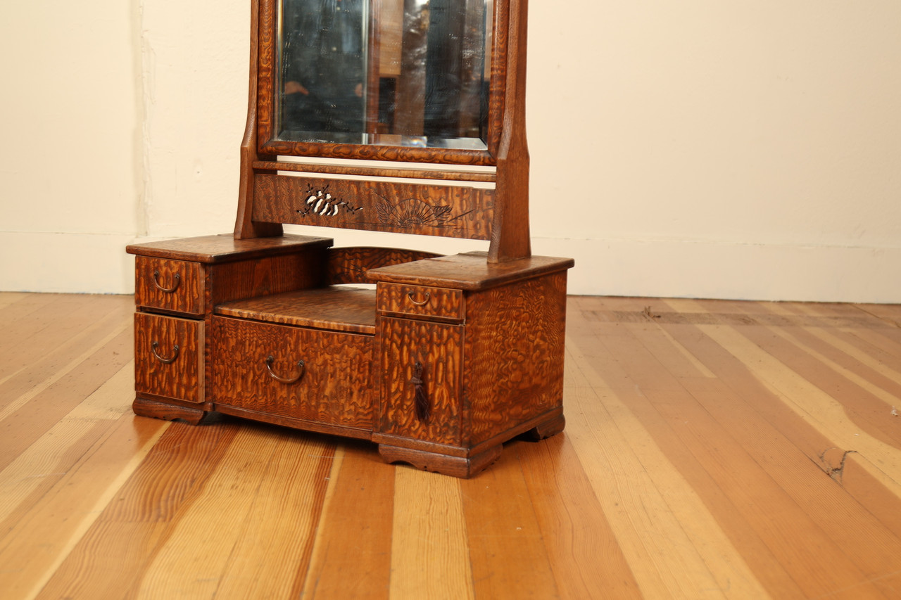 Vintage Japanese Vanity Kyodai Mirror Chest (23O-410)