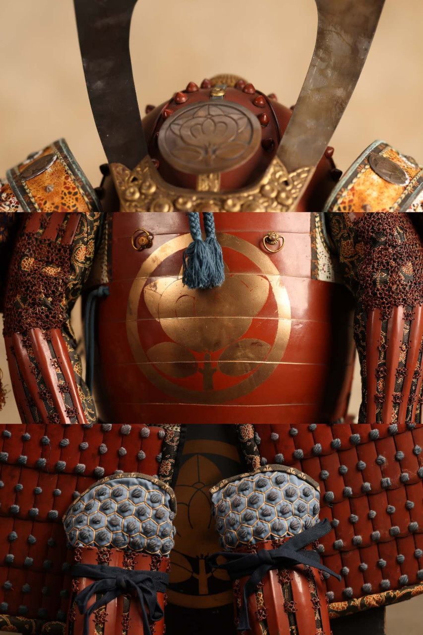 Vintage Japanese Yoroi Samurai Kabuto Armor A Set (23O-229)