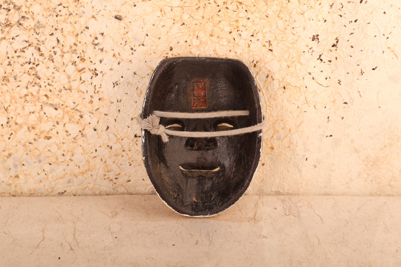 Wooden Noh Mask　木製能面 High Quality Japan Wooden Noh Mask of Magogiro 能面 孫次郎
