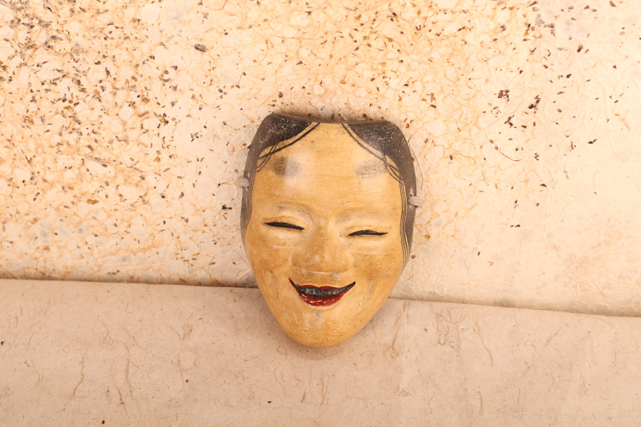 Wooden Noh Mask　木製能面 Wooden Noh Mask 木製能面 Wooden Noh Mask 木製能面