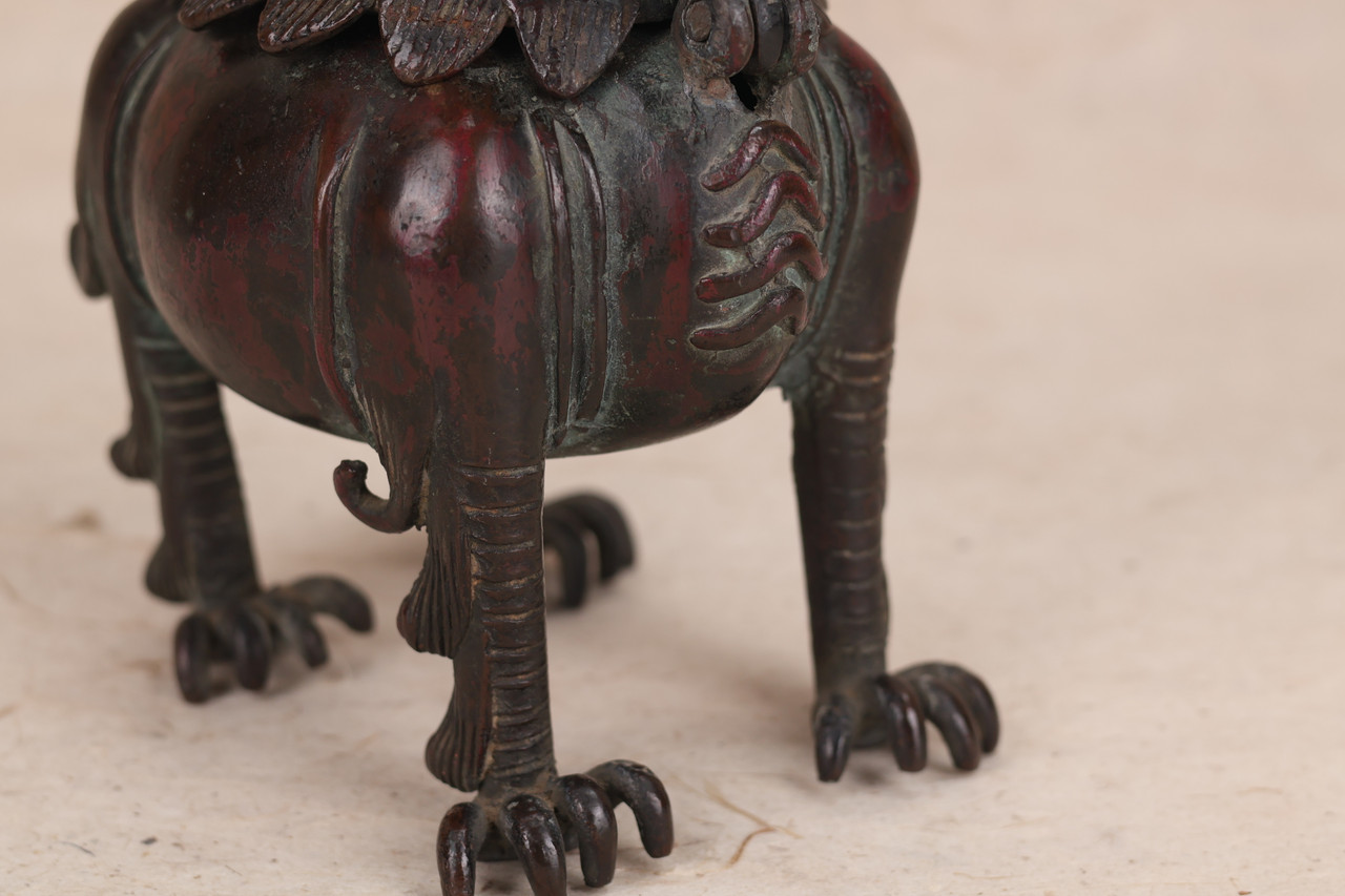 Vintage Japanese Bronze Shishi A Pair (23M-123)