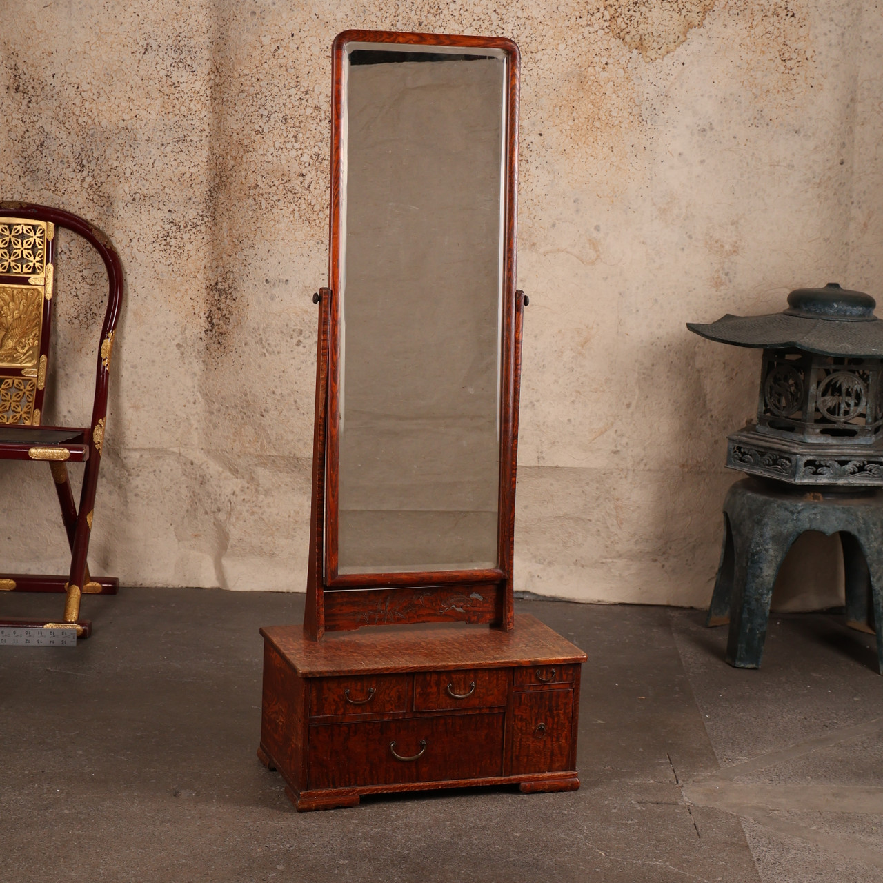 Vintage Japanese Vanity Kyodai Mirror (22S-60)