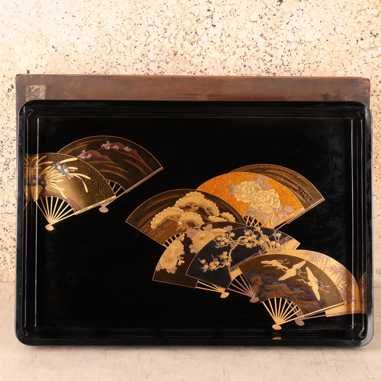hiraku USA製 80's~90's Vintage Rolling Vintage Japanese Lacquer Tray (21M-115)