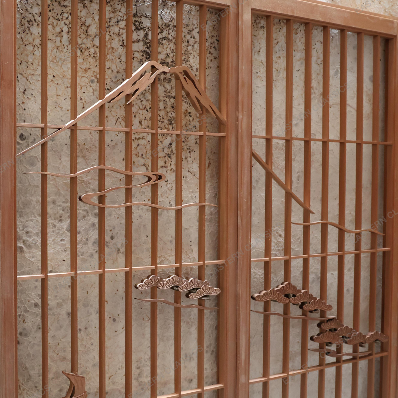 Antique Japanese Shoin Door — Wood, 1920, Taisho Era (SKU: 25M-441
