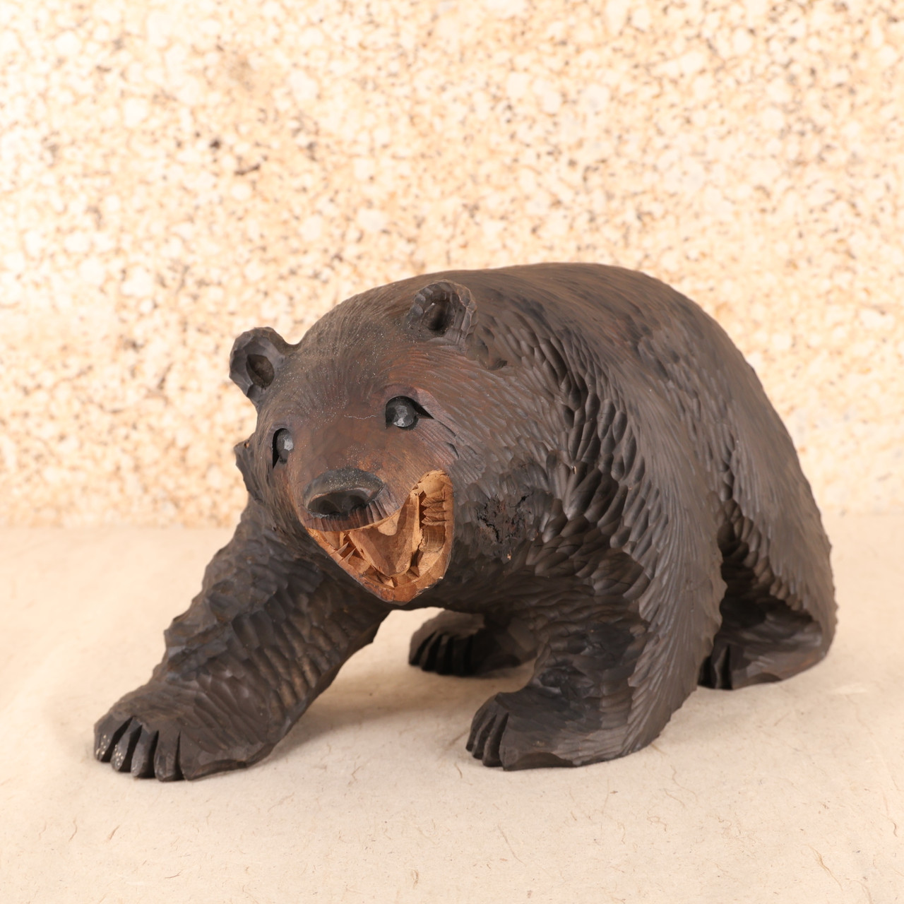 Japanese Wooden Hokkaido Ainu Bear Carving (23O-359-2)