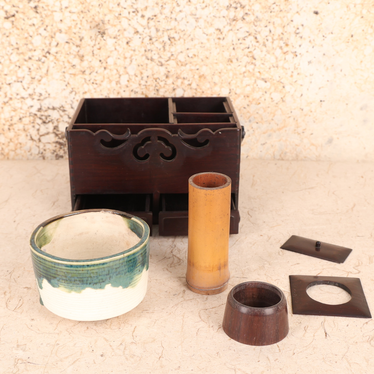 Vintage Japanese Tabako-bon Ashtray (Tobacco box) — Wood (SKU: 25S