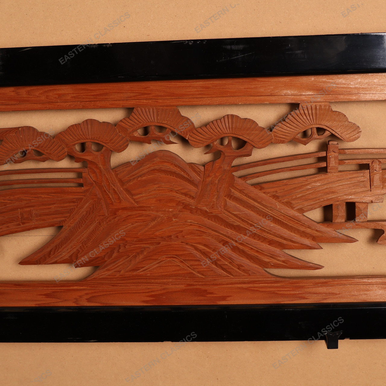 Antique Japanese Ranma Transom — Hand-Carved Architectural Wood Decor ...