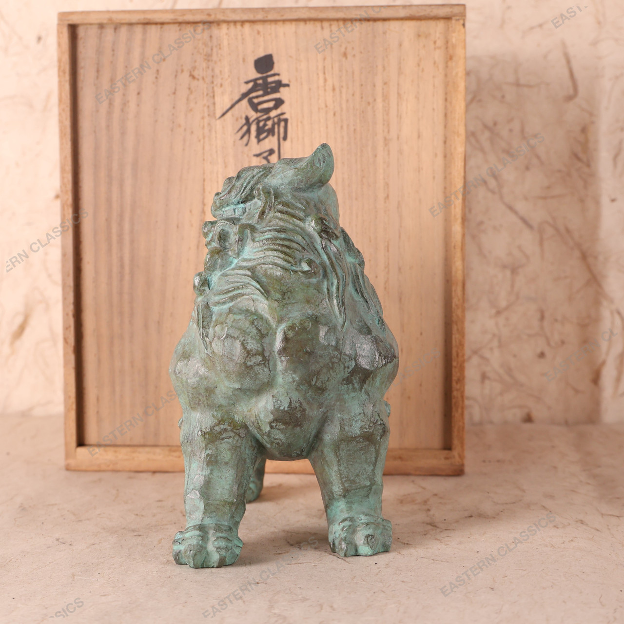 明治金工 厚義 作 古銅 獅子 ライオン 置物 在銘 明治金工 厚義 作 古銅 獅子 ライオン 置物 在銘 古い唐銅 獅子 9cm