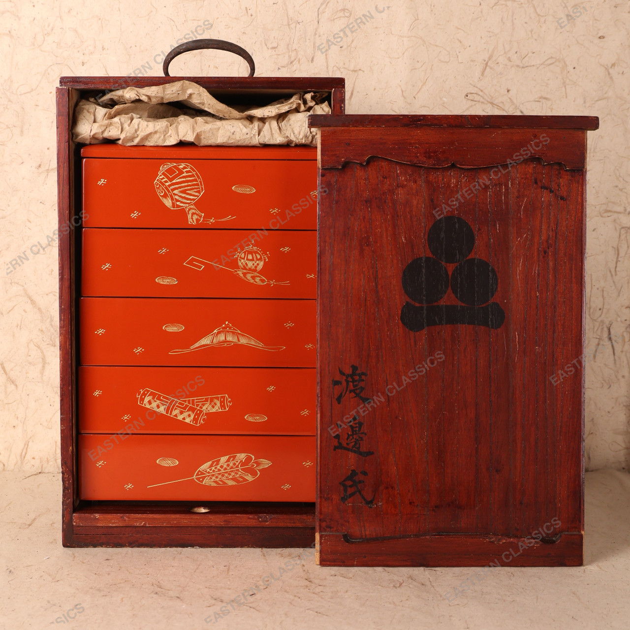 Vintage Japanese Jubako Tiered Food Box - 1920s Taisho Era (25D-275 ...