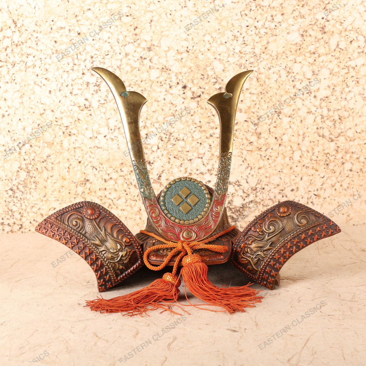 Vintage Japanese Boy'S Day Kabuto Samurai Helmet Decorations, 1946