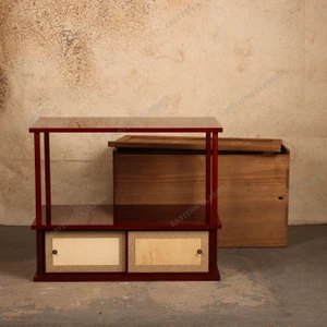 Vintage Japanese display shelf cabinet, Late Showa, 1966-1989 | SKU: 26J-0288 - 1