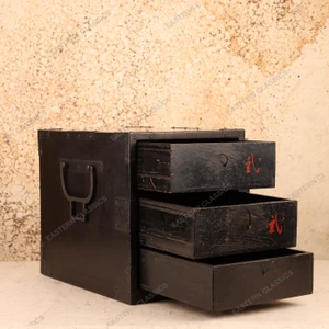 Antique Japanese Chokin Bako Merchant Safe Box, Taisho 1912-1926 | SKU: 26J-0272 - 2