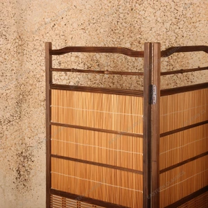Vintage Japanese Four-Panel Bamboo Folding Screen, Late Showa 1966-1989 | SKU: 26J-0769 - 2