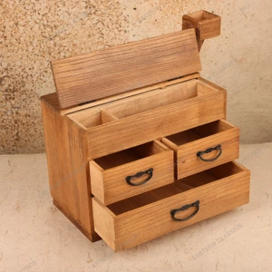 Vintage Japanese Haribako Sewing Chest, Mid Showa 1946-1965 | SKU: 26J-0820 - 2