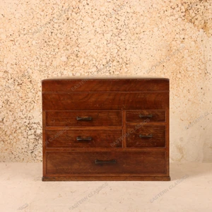 Vintage Japanese Haribako Sewing Chest, Early Showa 1927-1945 | SKU: 26J-0398 - 1