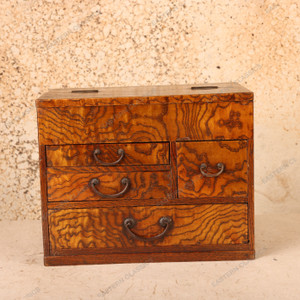 Vintage Japanese Haribako Sewing Chest, Early Showa 1927-1945 | SKU: 26J-0513 - 1