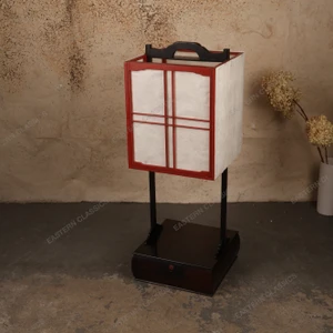 Vintage Japanese Andon Standing Paper Lantern, Early Showa 1927-1945 | SKU: 26J-0788 - 1