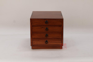 Japanese style jewelry box, hand made with solid kiri wood (KB12) - 1