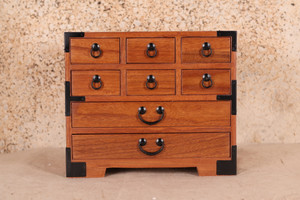 Japanese Style Jewelry And Writing Utensils Box With KIri Wood (KB22) - 1