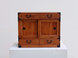 Japanese Style Merchant Chest With Teak Color. Japanese Style Merchant Chest With Teak Color.