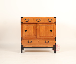 Japanese Style Ko Tansu With Teak color.