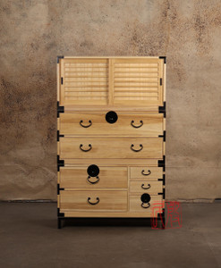 Japanese style 3 sections clothing chest with clear color