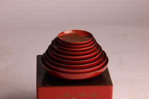 Antique Japanese Lacquer Sakazuki Set (22J-214)