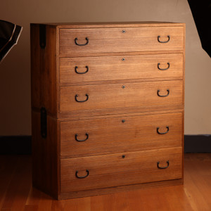 Vintage Japanese Kasane Isho Kimono Tansu 2 Section (22M-A8)