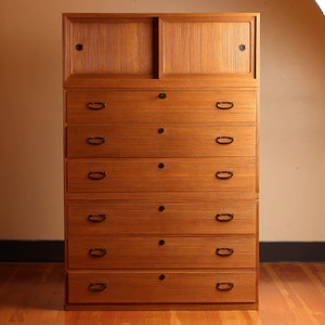 Vintage Japanese Kiri Isho Tansu 3 Section (22M-A18)