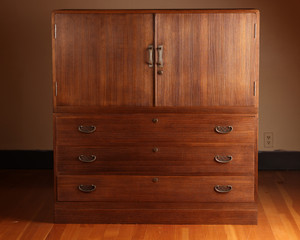 Japanese Kimono Kannon Biraki Tansu 2 Section (22M-A24)