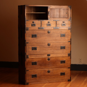 Vintage Japanese Isho Tansu 3 Section (22M-A145)