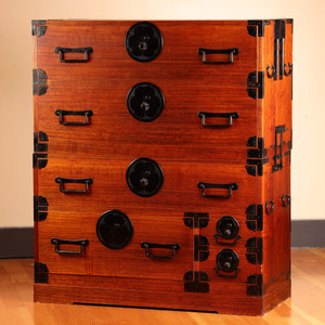 Antique Japanese Kasane Isho Tansu 2 Section (22M-B35)