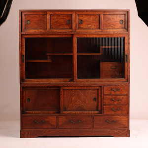 Vintage Japanese Cha Tansu 2 Section (22M-C12)