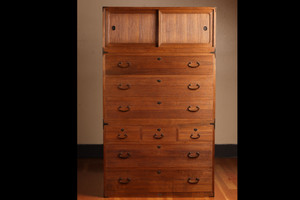 Vintage Japanese Kimono Isho Tansu 3 Section (22S-A3)