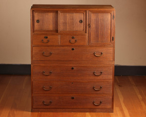 Vintage Japanese Isho Tansu 2 Section (22S-A34)