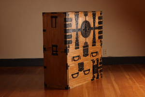 Antique Japanese Kannon Biraki Isho Tansu 2 Section (22S-B22)