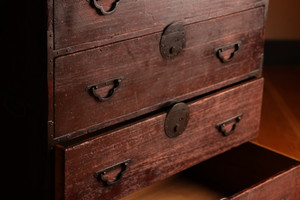 Antique Japanese Kasane Isho Kimono Tansu 1 Section (22S-B26)